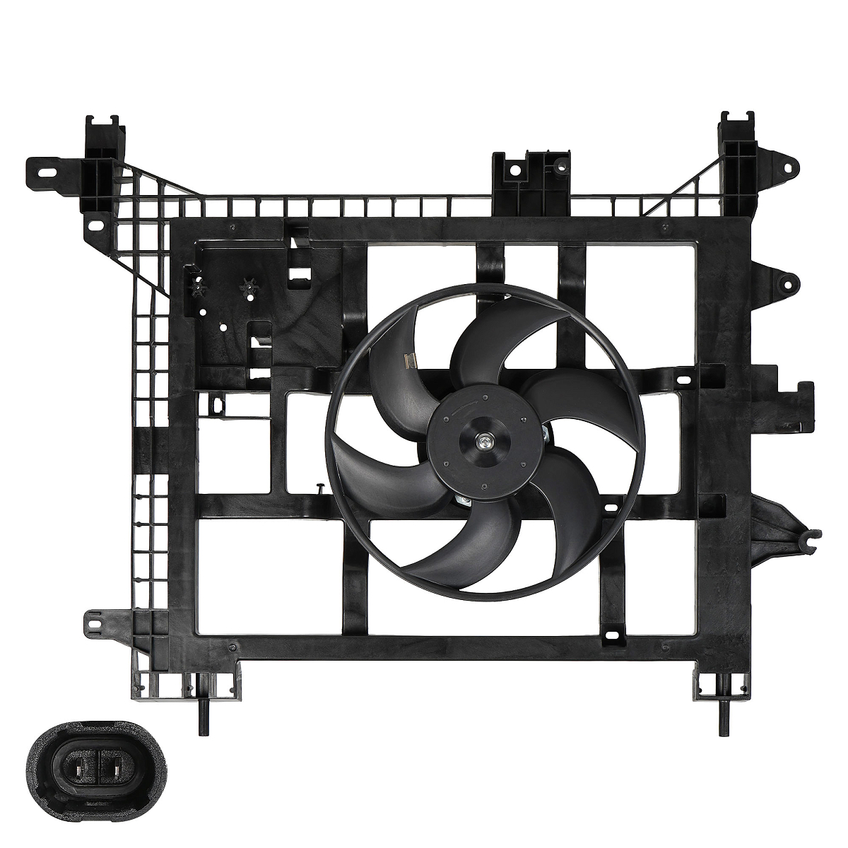 Электровентилятор охлаждения для автомобилей Duster (10-) (c кожухом)