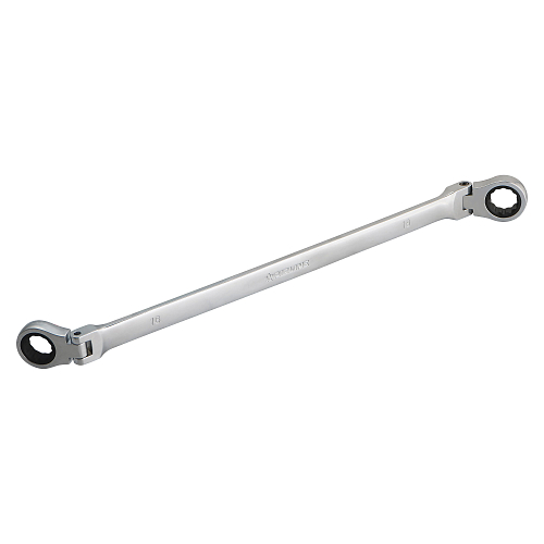 Ключ накидной трещоточный шарнирный 16х18мм PRO, пласт.подвес