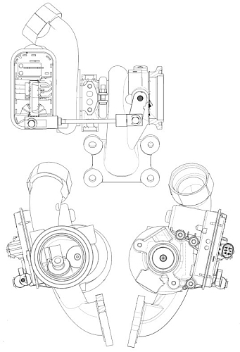 Турбокомпрессор для а/м VW Tiguan (16-)/Skoda Octavia A7 (12-) 1.4T [CZDA, CZEA] (тип TD025L)