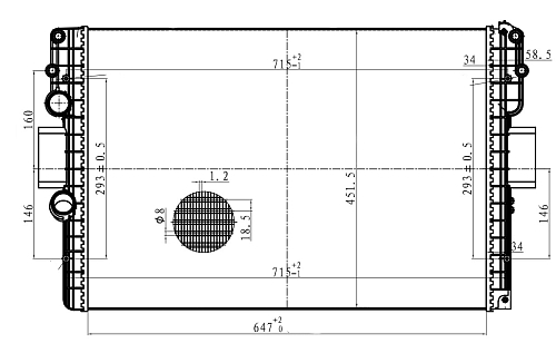 Радиатор охлаждения для автомобилей Daily (06-)