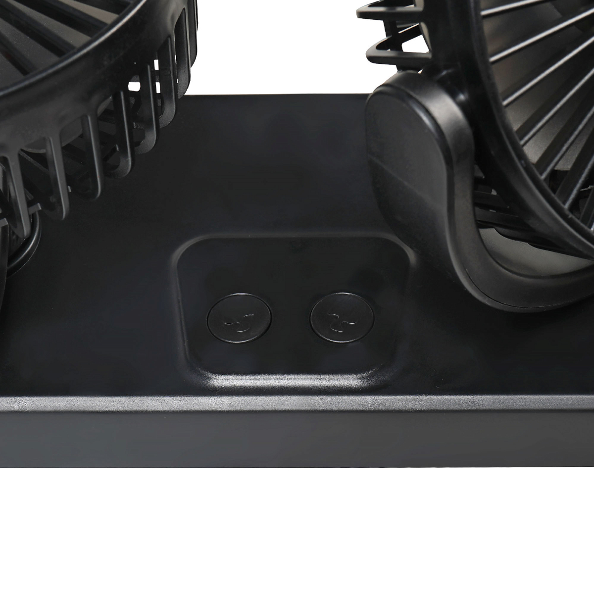 Вентилятор в салон двойной поворотный 360, 2x13см, 5В USB, раздельная регулировка, скотч