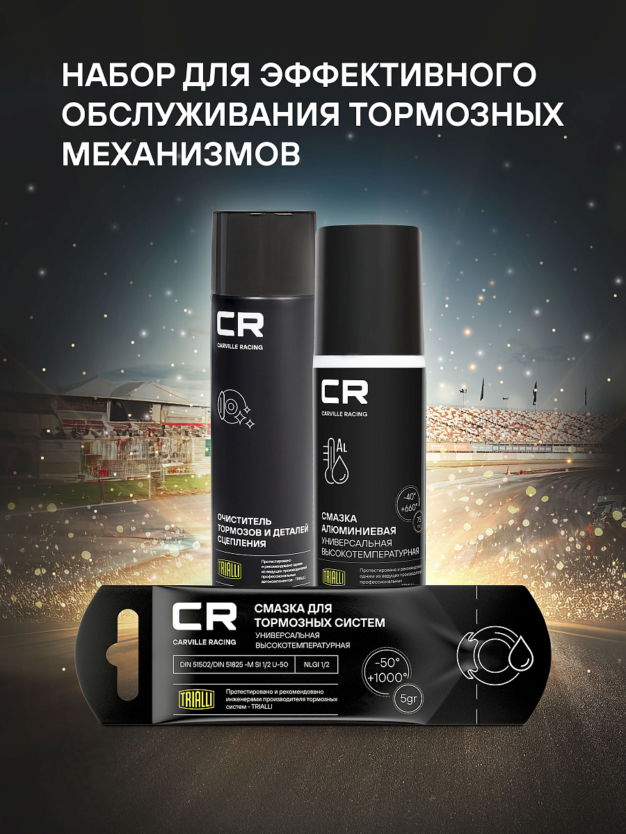 Набор для обслуживания тормозных систем: Очиститель тормозов, Алюминиевая смазка, Универсальная смазка для тормозных систем