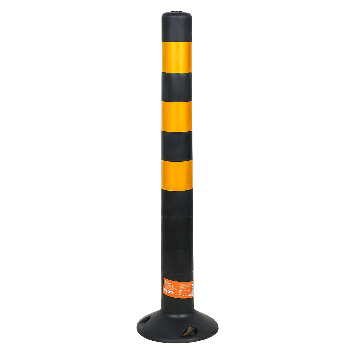 Столбик парковочный 750мм(ССУ) 3 световозвр.полосы, болт.креп., пластик, черный