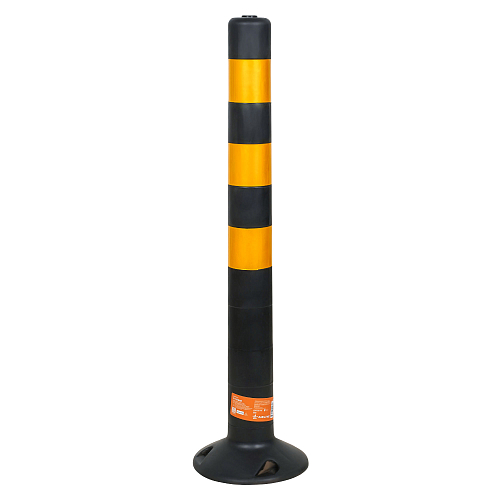 Столбик парковочный 750мм(ССУ) 3 световозвр.полосы, болт.креп., пластик, черный