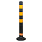 Столбик парковочный 750мм(ССУ) 3 световозвр.полосы, болт.креп., пластик, черный
