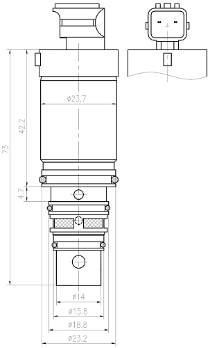 Клапан регулирующий компрессора кондиционера для автомобилей Volvo XC90 (07-)