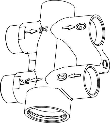 Термостат для автомобилей VW Touareg (02-)/Audi Q7 (06-) (75°С) (охлаждение масла АКПП) (с корпусом)