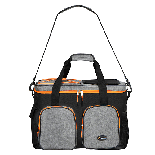 Сумка-холодильник (термосумка) PRO, 36л, 44*33*25см, водонепр., чер./сер.