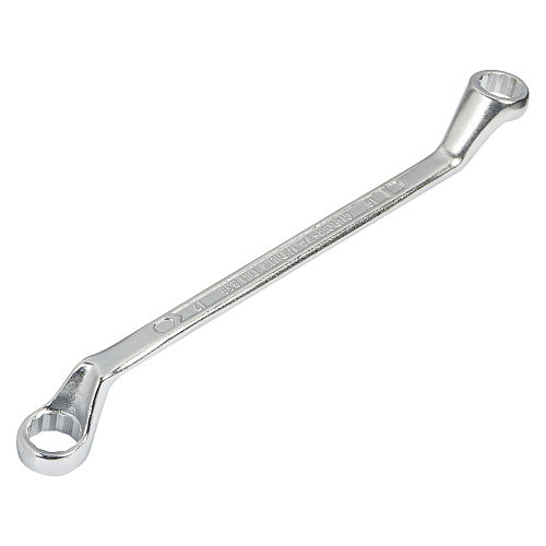 Ключ накидной с изгибом 16х17мм, пласт.подвес