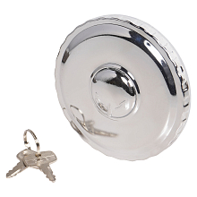 Крышка бензобака 80мм с замком, универсальная, полуоборотная, металлическая для а/м Камаз/DAF/Iveco/MAN/Volvo/Renault