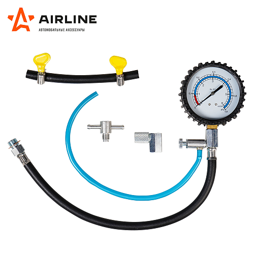 Тестер давления масла и топлива универсальный PRO, набор 9 пр., пласт. кейс