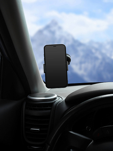 Держатель для телефона/навигатора автомобильный присоска на лобовое стекло прищепка