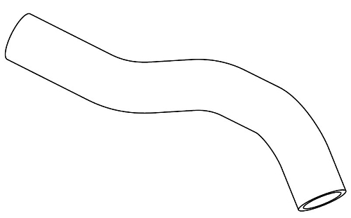 Патрубок охл. для а/м Mitsubishi Outlander (12-) 2.0i АТ верх. к дв. (EPDM, 1 шт.)