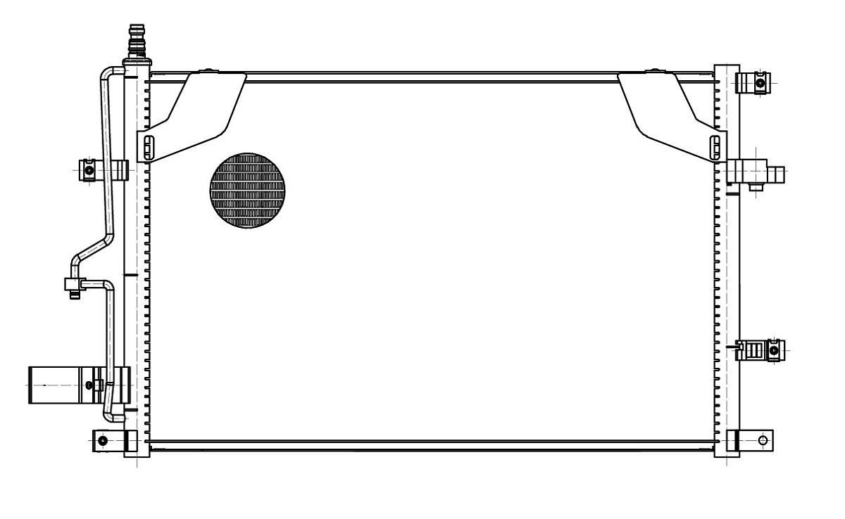Радиатор кондиционера для автомобилей Volvo S60 (00-)/S80 (98-)/XC70 (97-)