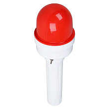 Фонарь сигнальный светодиодн. ФС-4.1,215/85 мм для дорожных конусов/вех/барьер.,столб., пластик, красный