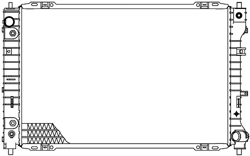 Радиатор охлаждения для а/м Escape (00-)/(07-)/Maverick (00-)/Tribute (00-) 2.0i/2.3i M/A