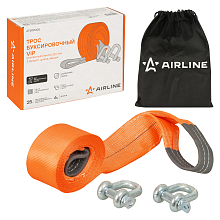 Трос VIP буксировочный усиленный (лента) 25 т, 6 м , 2 металл. шакла, с мешком