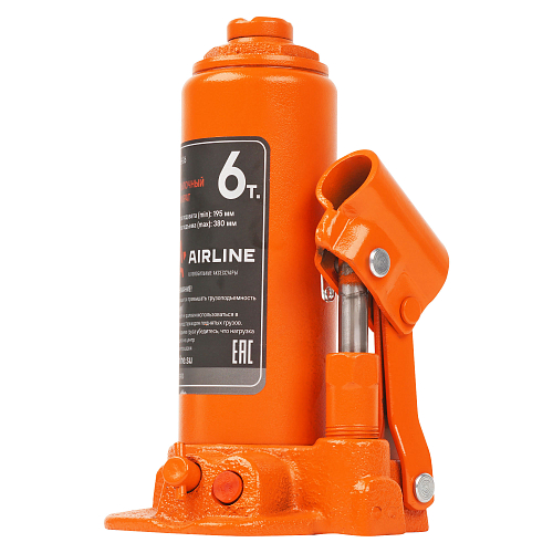 Домкрат бутылочный 6т 195-380мм PRO