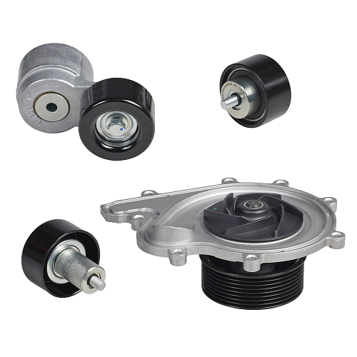 Насос водяной для автомобилей ГАЗель Next ISF2.8E4 (кмпл с ремнем 8PK2166+натяжCM0354+2рол)