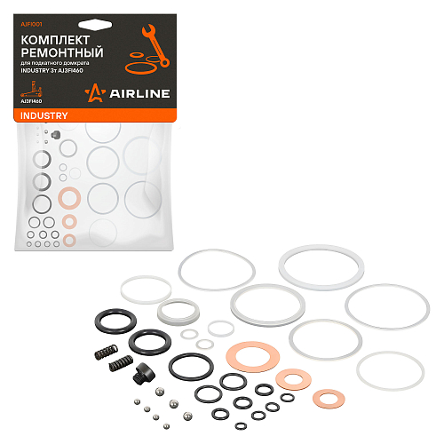 Комплект ремонтный для подкатного домкрата INDUSTRY 3т AJ3FI460 (кольца, пружина, шар)