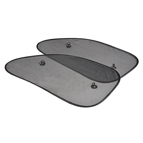 Шторки солнцезащитные 65*38см на боковые стекла, компл. 2 шт., черные