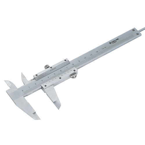 Штангенциркуль нониусный 125мм, шаг 0.02мм, стальной, глубиномер, кейс