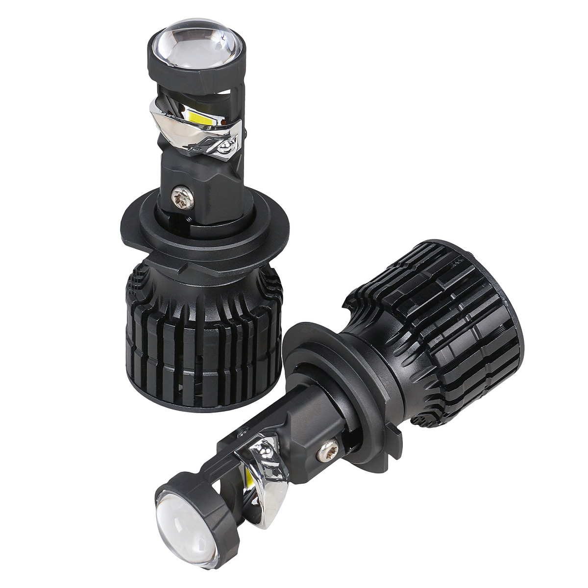 Лампа светодиодная H7 LED LENS, 50Вт, 6800Лм (3400Лм x 2), 6500К (Белый), 12/24В, комплект 2 шт.