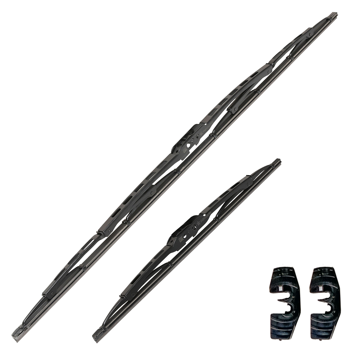 Щетки стеклооч комплект (2 штуки) 650/350мм (26"/14") каркасные с креплением "Крючок 9х3, 9х4 мм" (AWBJ012) МП-серия