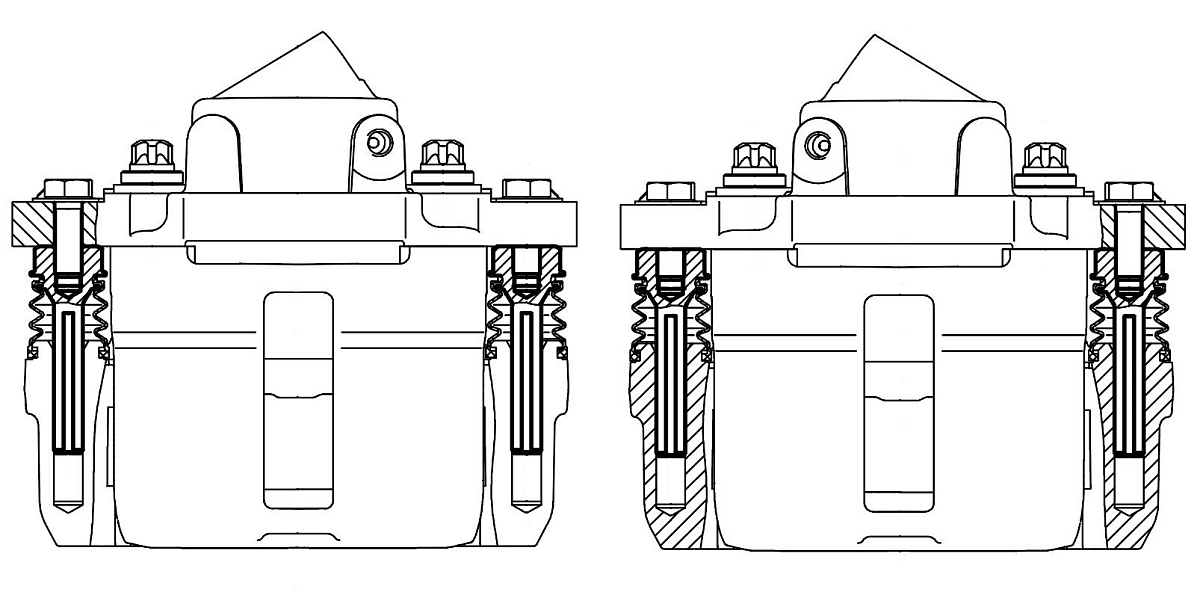Комплект суппортов тормозных для автомобилей Лада 2110 передний левый 1 штука / правый 1 штука d=48мм (R13) (в сборе со скобами)