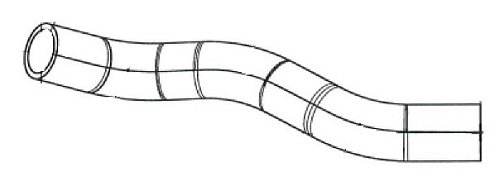 Патрубок охл. для а/м Hyundai Solaris/Kia Rio (10-) 1.4i/1.6i верх. (EPDM, 1 шт.)