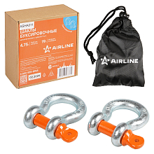 Шаклы буксировочные металлические 4,75 т / 19 т с сумкой, набор 2 шт. МП-серия