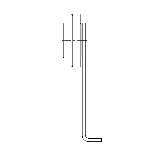 Ролик приводного ремня для автомобилей Peugeot Partner (96-)/Fiat Ducato (98-) 1.8d/1.9d/2.1d [XUD] A/C- с ГУР (натяжной) с кронштейном