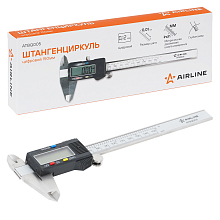 Штангенциркуль цифровой 150мм, шаг 0.01мм, стальной, глубиномер, кейс