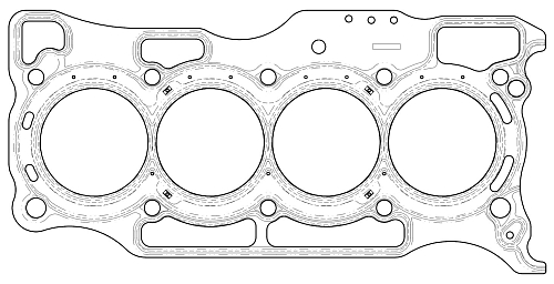 Прокладка ГБЦ для а/м Лада Vesta (15-)/Nissan Juke (10-)/Renault Logan II (12-) 1.6i [H4M]