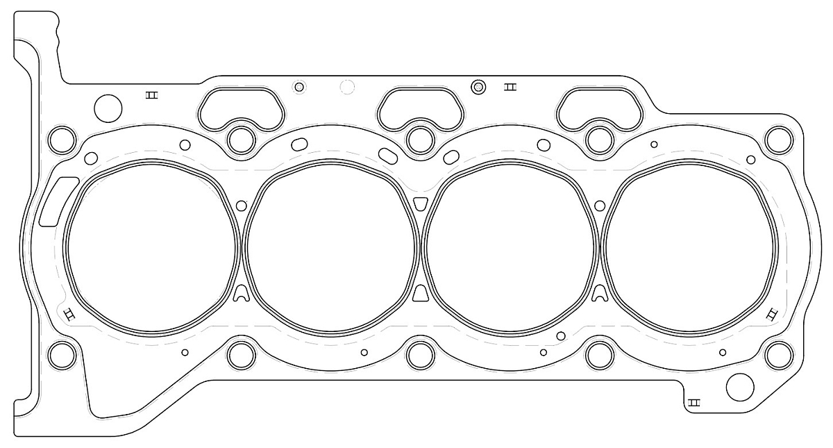 Прокладка ГБЦ для а/м Toyota Corolla (07-)/Corolla (13-)/Auris (06-)/Lexus NX (14-) 1.6i/2.0i [1ZR-FE]