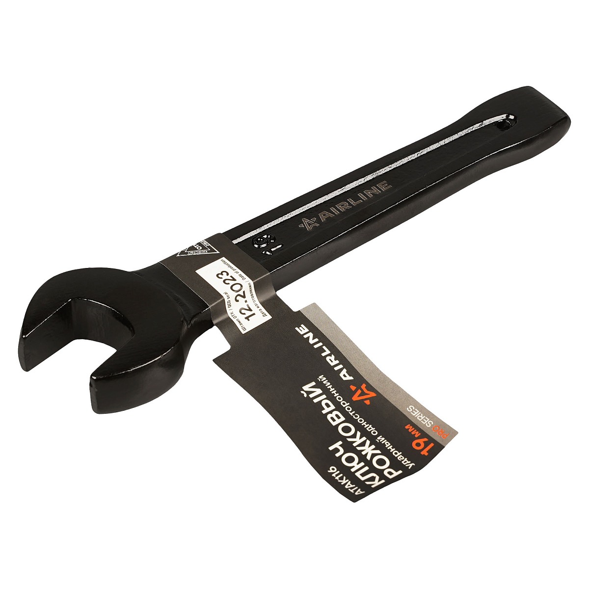 Ключ рожковый ударный односторонний 19мм, L=150-160мм