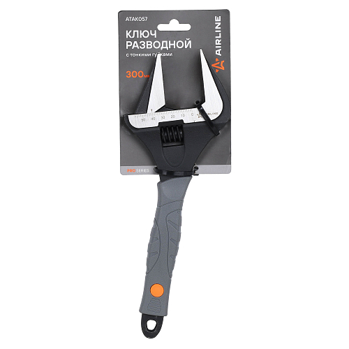 Ключ разводной PRO с тонкими губками 300мм