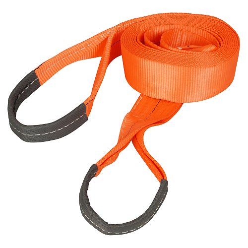 Трос VIP буксировочный усиленный (лента) 15 т, 6 м , 2 металл. шакла, с мешком МП-серия