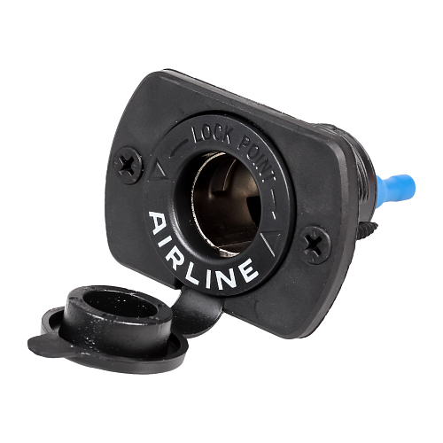 Гнездо прикуривателя встраиваемое влагозащ. 12/24В пластик