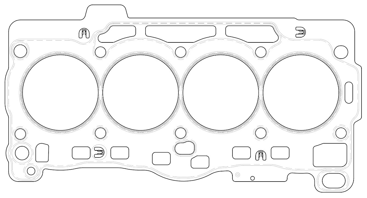 Прокладка ГБЦ для а/м VW Polo Sedan (10-)/Jetta (11-)/Golf VII (12-) 1.6i [CWVA]