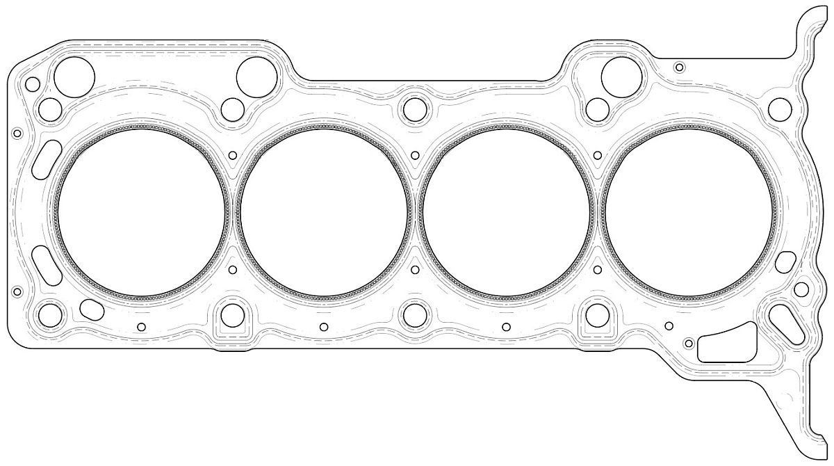 Прокладка ГБЦ для а/м Mitsubishi Lancer X (07-)/ASX (10-)/Colt (04-) 1.3i/1.5i/1.6i [4A]