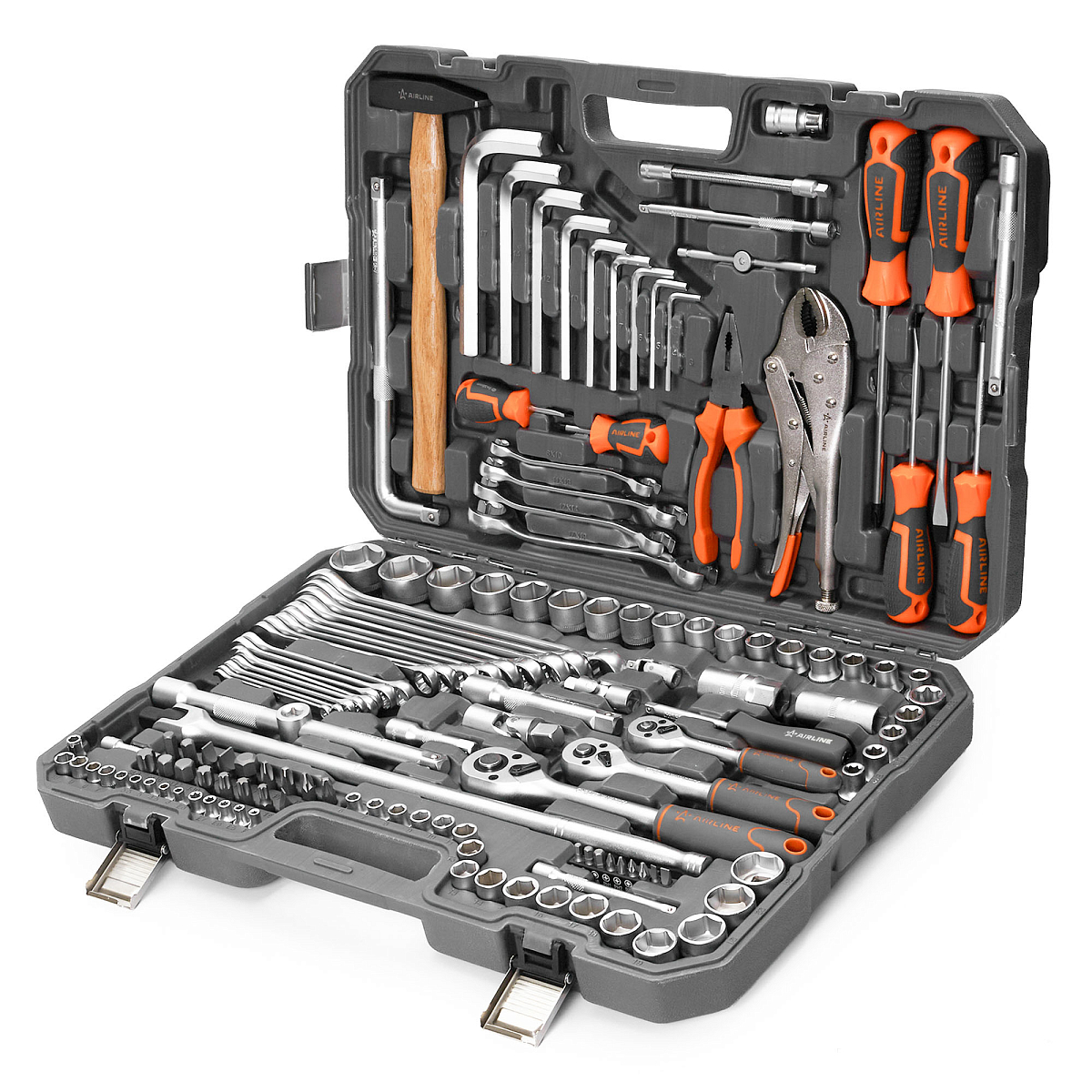 Набор инструментов универсальный 142пр. (головки 1/2", 1/4", 3/8") кейс