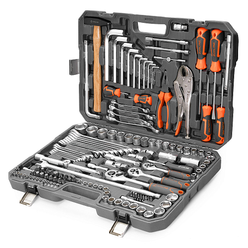 Набор инструментов универсальный 142пр. (головки 1/2", 1/4", 3/8") кейс