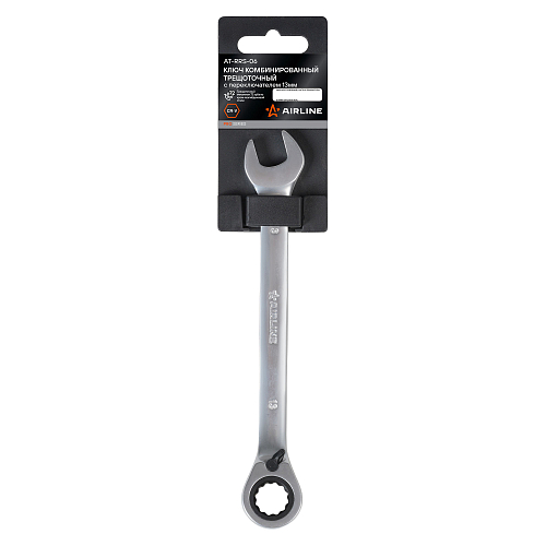 Ключ комбинированный трещоточный с переключателем 13мм PRO, пласт.подвес