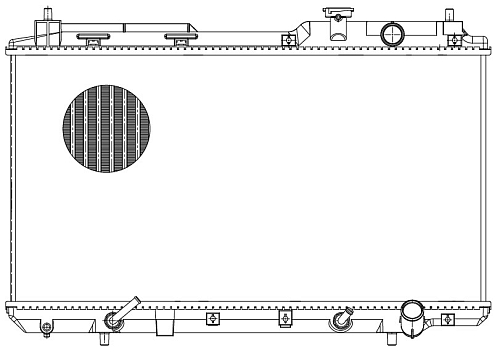 Радиатор охлаждения для автомобилей CR-V (95-) 2.0i AT