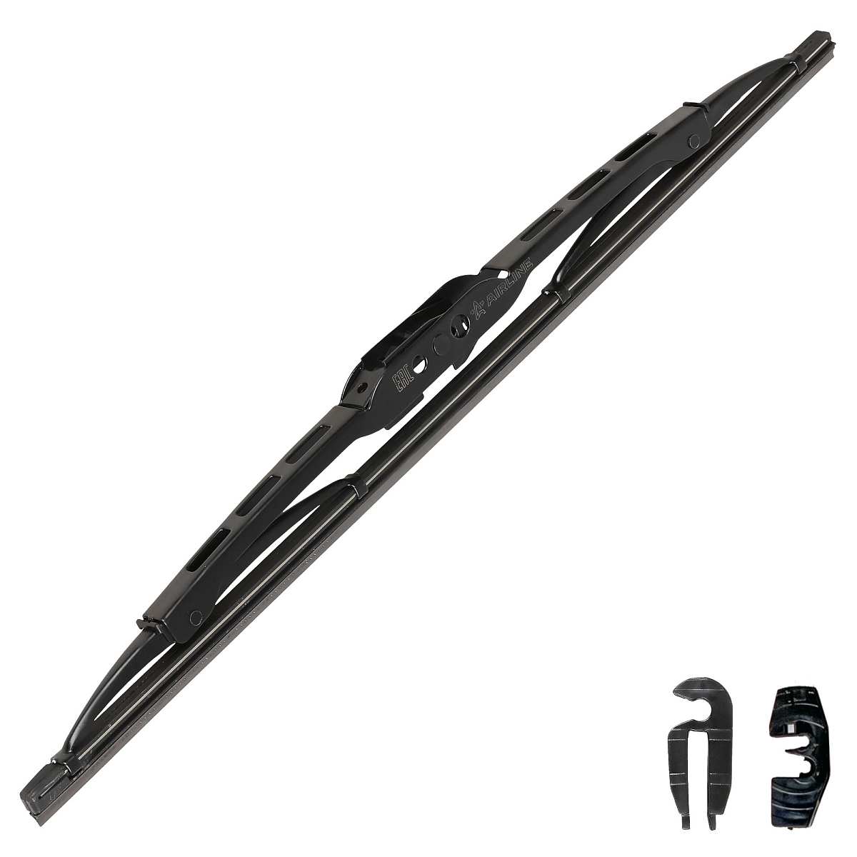 Щетка стеклоочистителя 350 мм (14") каркасная, 2 адаптера