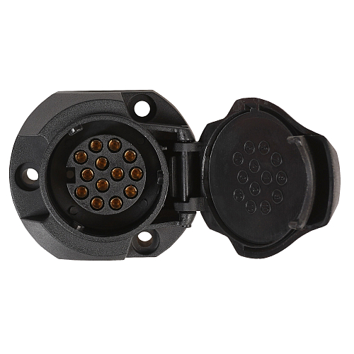 Розетка фаркопа 12В 13 контактов ЕВРО пластик