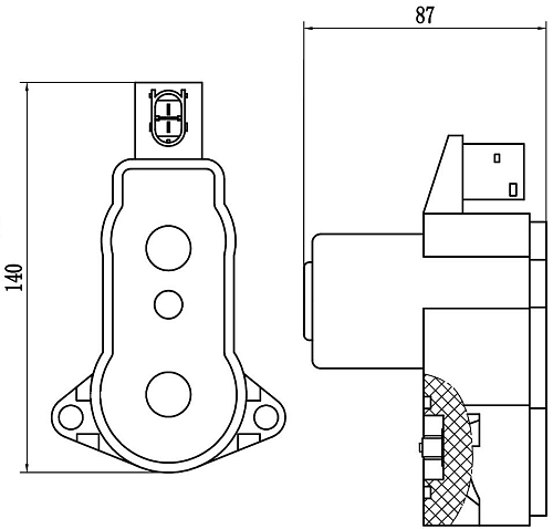 Электродвигатель стояночного тормоза для автомобилей Geely Tugella (19-) / Knewstar 001 (24-)