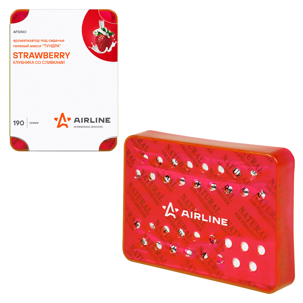 Ароматизатор под сиденье гелевый макси "Тундра" Клубника со сливками