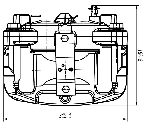 Суппорт тормозной для автомобилей УАЗ 3160-3163 Патриот передний правый d=48мм (в сборе со скобой, без колодок)
